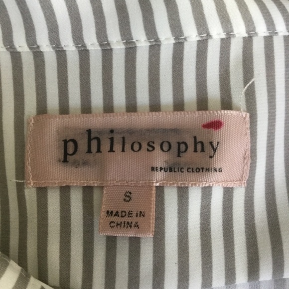 Philosophy Blouse Button Up Tunic Top Size S - Picture 6 of 7
